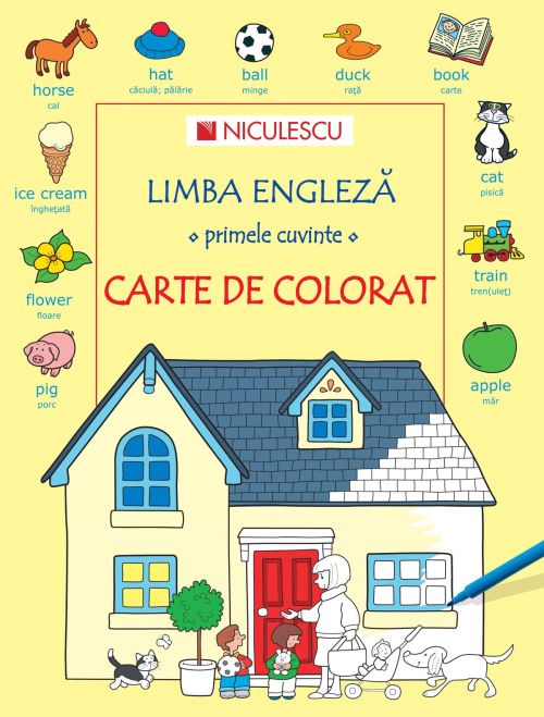 Limba engleza. Primele cuvinte. Carte de colorat
